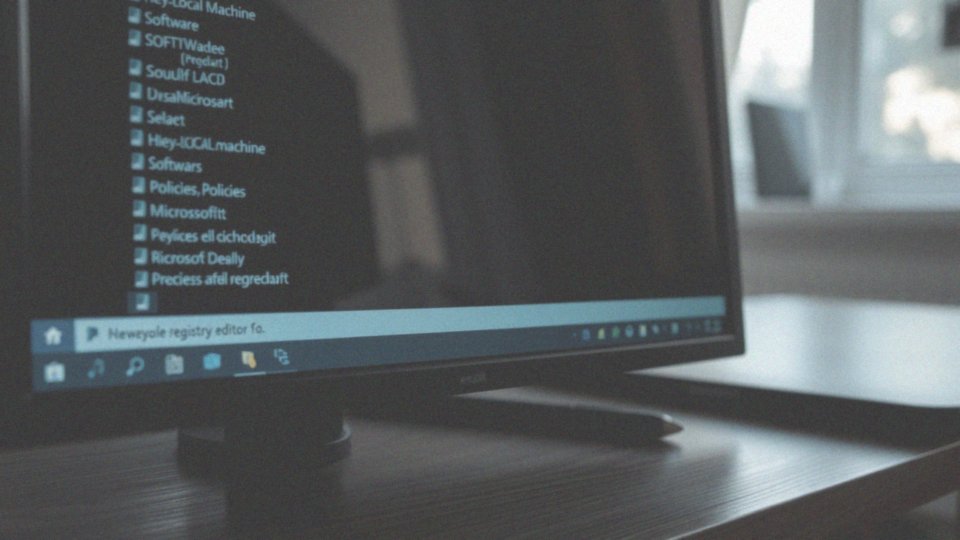 Jak przejść do ścieżki HKEY_LOCAL_MACHINE\\SOFTWARE\\Policies\\Microsoft\\Windows?